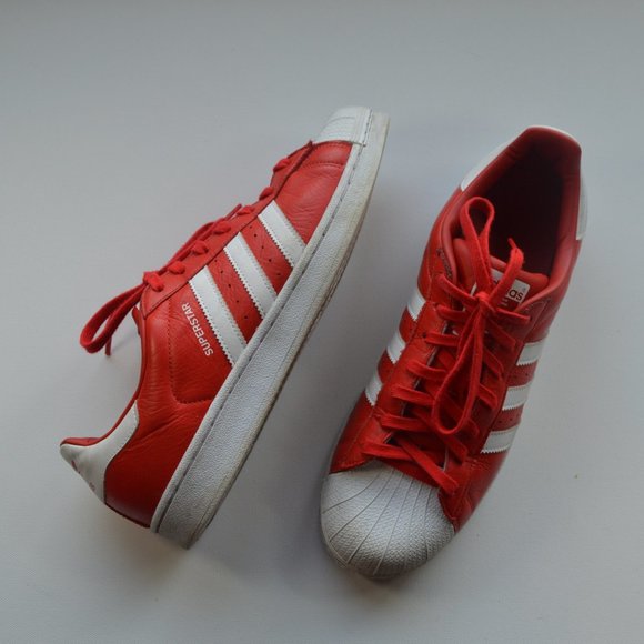 adidas red tennis shoes